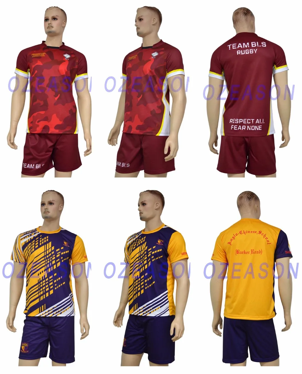Custom Sublimated Printing Logo Blank Plain Team Set Rugby Jersey Buy