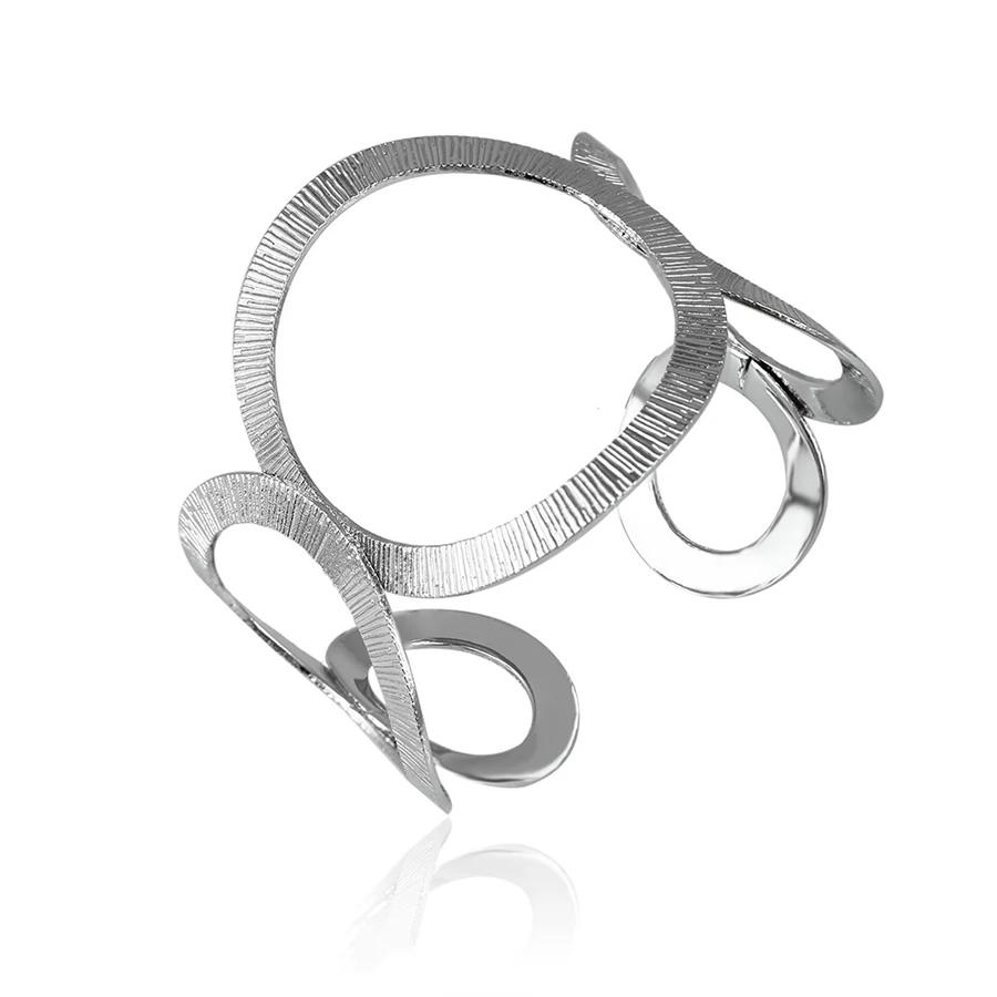 

51636 Xuping fashion cuff bangle for women, cuff bracelet, Rhodium color