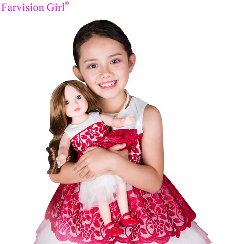 Pretty 18 Inch Doll And Girl Matching Clothes Dress Buy Doll And Girl Matching Clothes,Doll