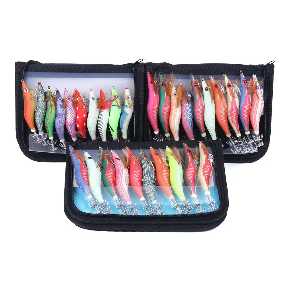 

Grogons 10pcs/bag #2.5 #3.0 #3.5 squid jigs set japan style squid jig lure