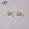 2018 Charm Stainless Steel Clover Gold Stud Earrings
