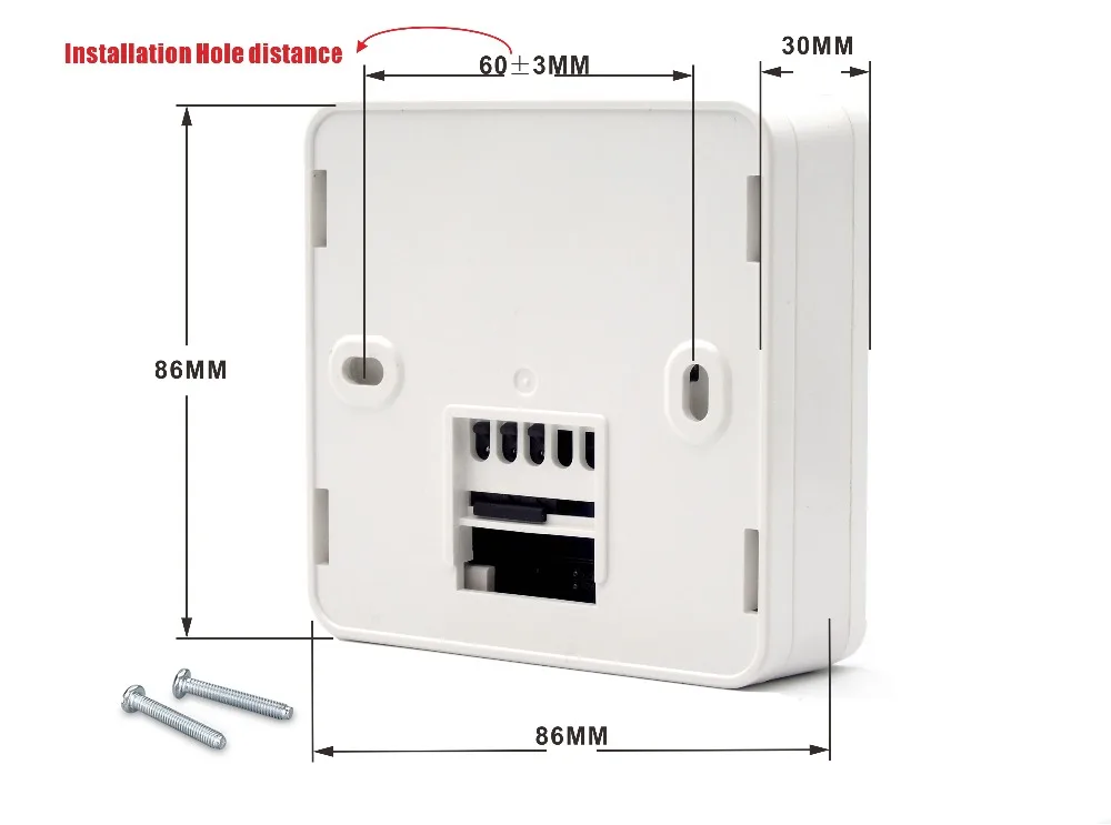 Flat Installation gas boiler thermostat with battery power