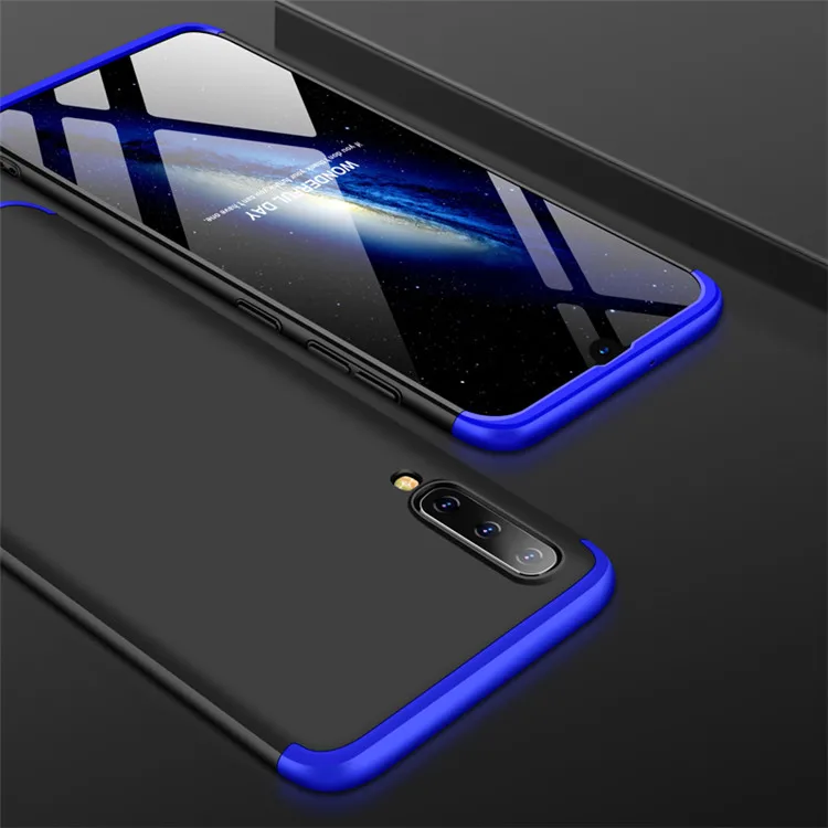 

Saiboro Electroplating 3 in1 360 Full Protective Phone Cases For Samsung Galaxy A50 Hard Cover Case With Tempered Glass, 9 colors