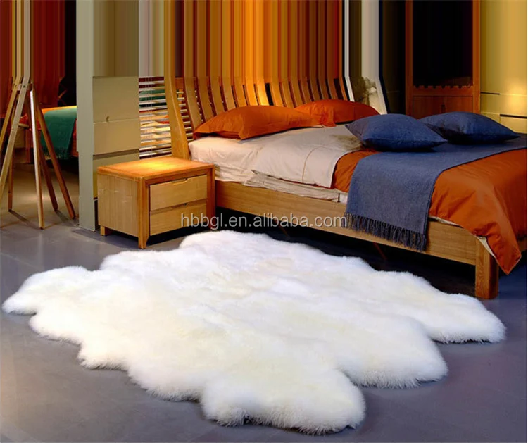 Luxury Sheepskin Lambskin Natural Long Wool Living Room Sheepskin Rug