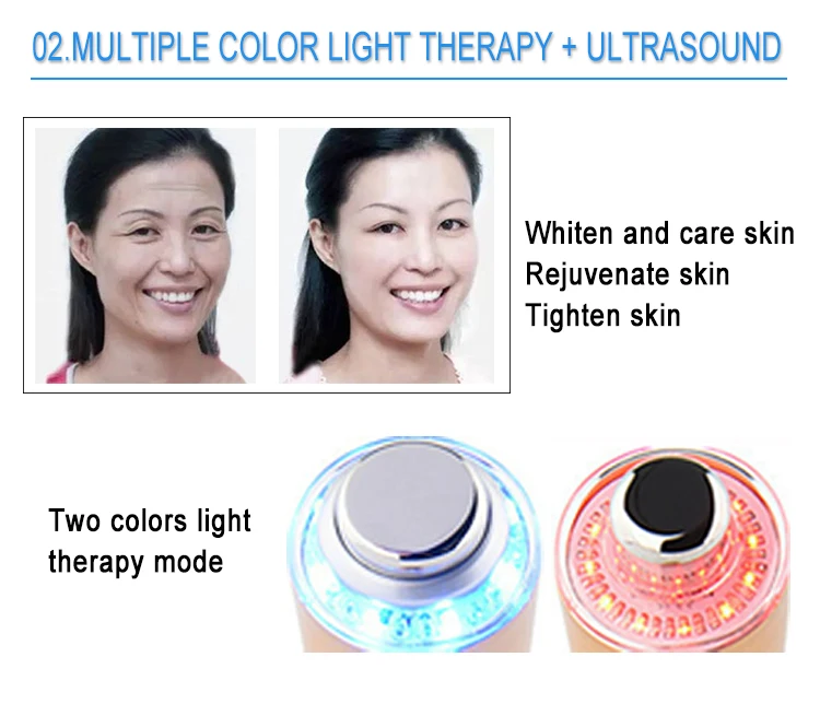 Rechargeable 3 Mhz Ultrasonic ion Therapy Device Skin Care Beauty Ultrasonic Massager machine