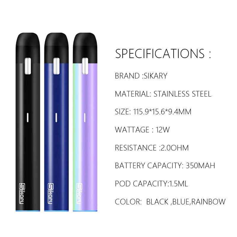 Vaporizer Cartridge Starter Kit Vape Pen Electtonic Cigarette Sikary