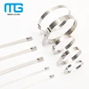Free Sample 4.6*300 metal zip tie self -locking Stainless steel zip tie