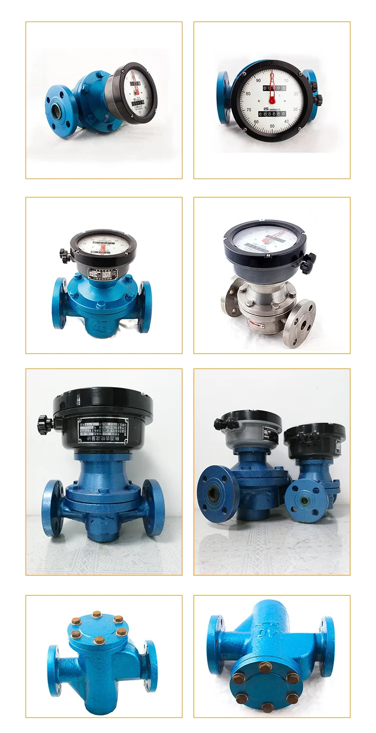 Max Temperature 200 Hot Oil Flow Meter Transformer Oil Oval Gear