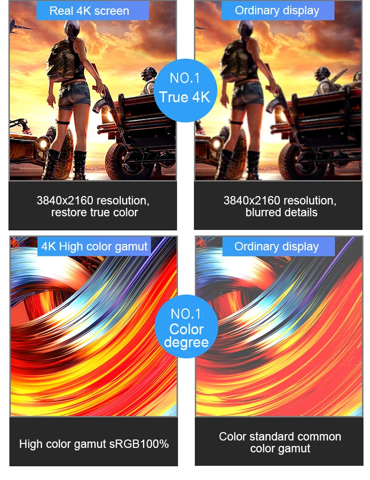 FreeSync 32 inch Gaming monitor 4K resolution with Display Port