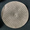 China manufacturer 100% paper/polyester round woven dining table placemat