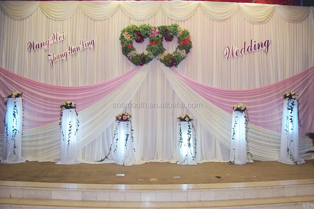 Factory Direct Sell White Wedding Curtain Background Hall Decoration Studio  With Discount - Buy White Wedding Curtain,White Background Wedding Hall  Decoration,Factory Direct Sell White Wedding Curtain Background Product on  