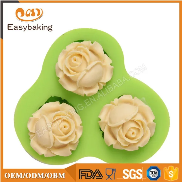 ES-4042 Flower shape silicone wedding & anniversary cake decorating mold