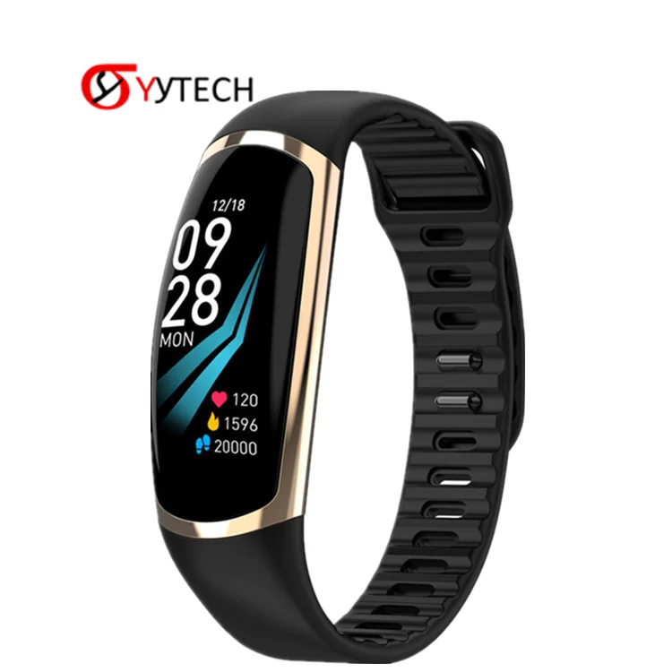 

SYYTECH 0.96 Inch Multifunction R16 Smart Bracelet Heart Rate Sleep Monitoring Sports Pedometer Smartwatch phone, Black;red;gray;blue;black strap+gold case
