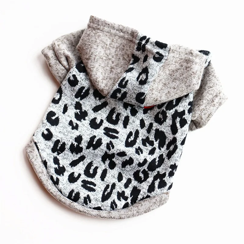 

JY439 leopard polar fleece pet cat dog hoodie fashion clothes