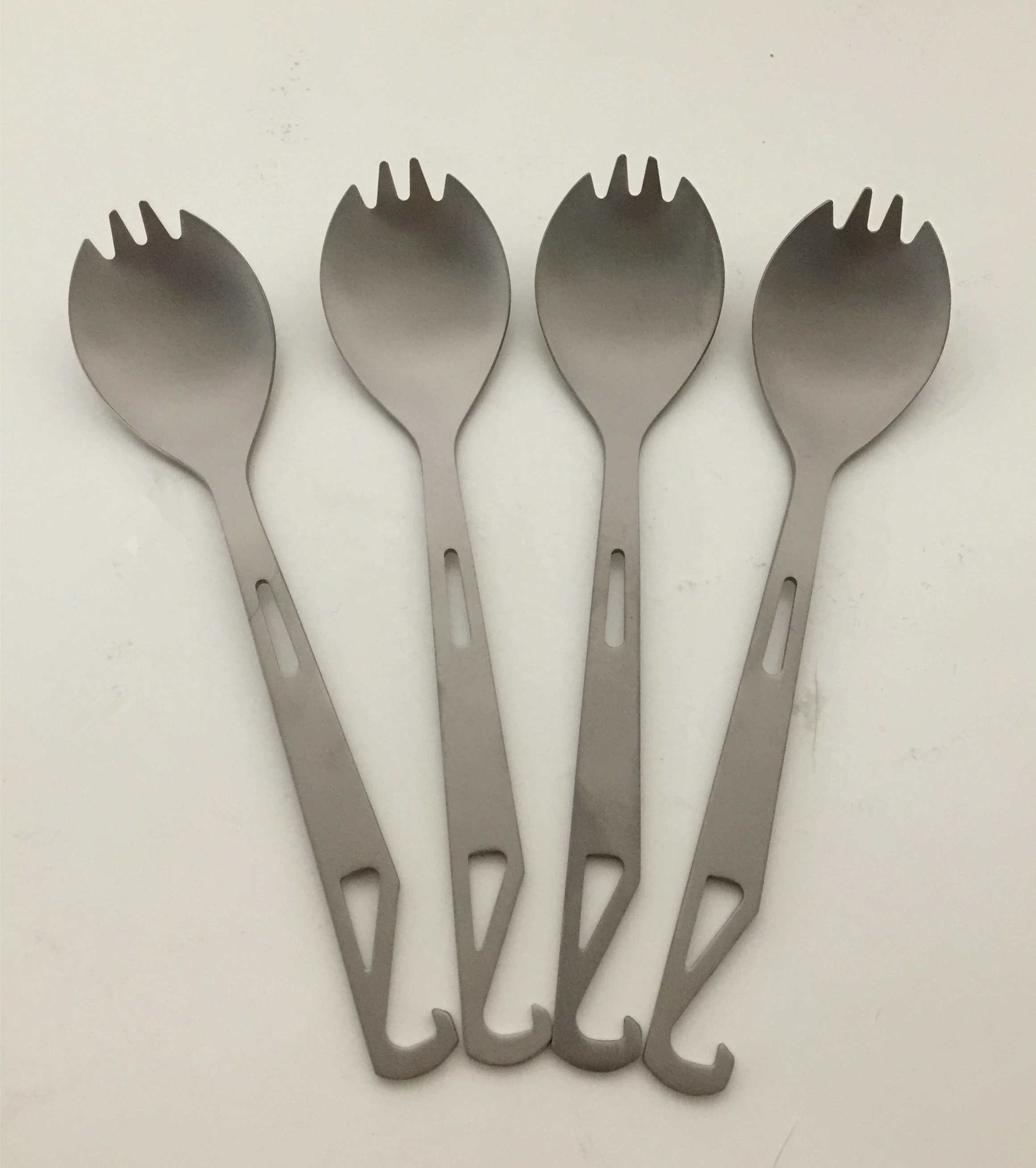 

Titanium Outdoor Camping Picnic Spoon Fork Lightweight Pure Titanium Fork Spork, Silver