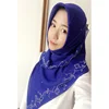 Popular top selling winter sweet embroidered muslim hijab