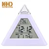 KH-CL019 KING HEIGHT Pyramid Shape Change Light Color Automatically Digital Mood Clock