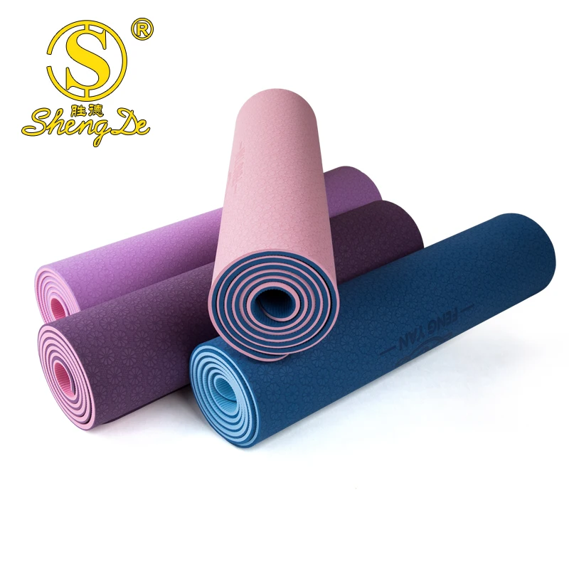 

Environmental Customized Material Thickness Non-slip Double Layer Tpe Yoga Mat