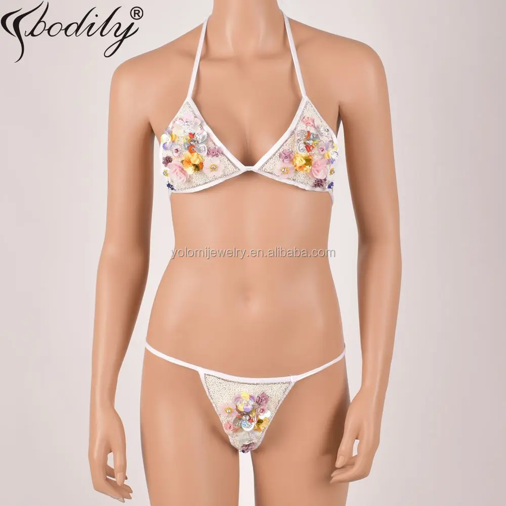 

Sexy Handmade Bikini Set High Quality Sexy Mature Diamond Bikini Set, As the picture