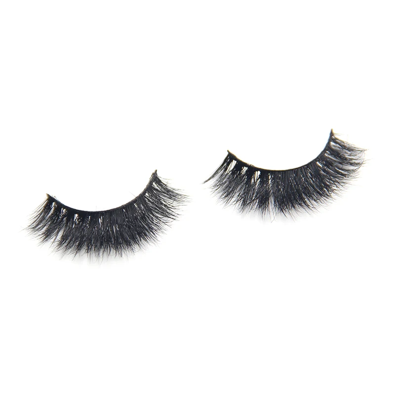 

Mink 3D Strip Lashes Private Label Cotton Band Eyelashes Mink Fur Hand-made Fake Eyelashes, Natural black