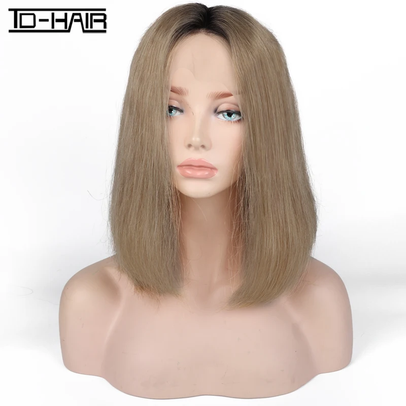 

TD HAIR NEW ARRIVALS Wholesale lace front BOB 1B/27# wigs human hair ,bob style human hair wig ,hair short bob, 1b/27 #(can made any colors you want)