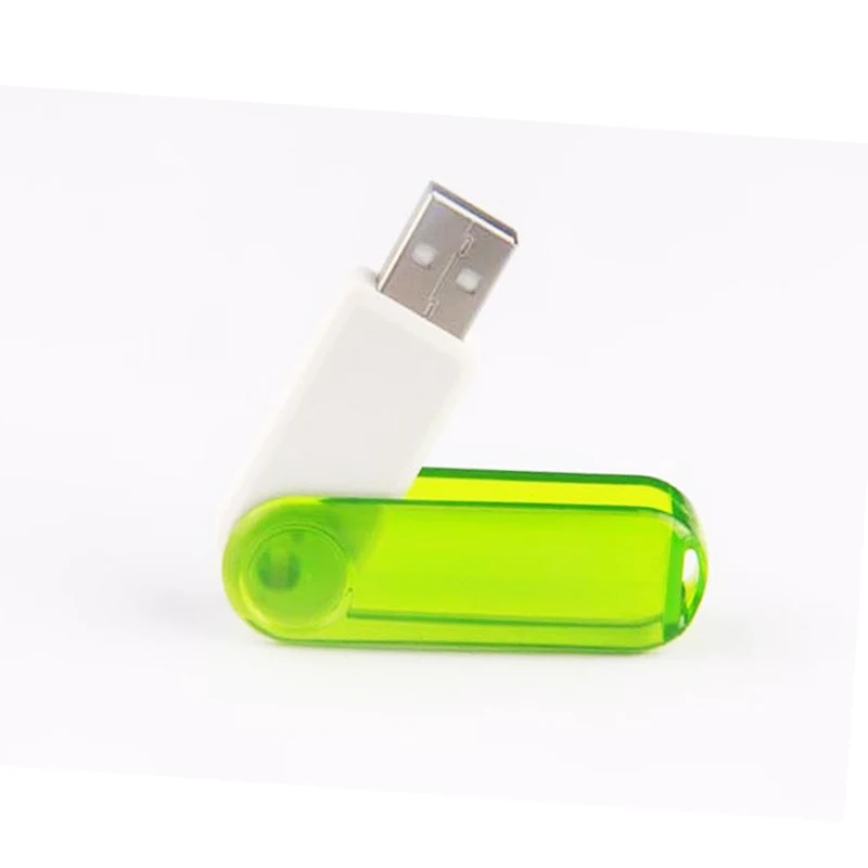 

Transparent Shell Plastic Swivel USB Memory Stick 16GB USB Flash Drive Shell