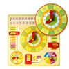 Children Wooden clock puzzles toy with year month week date and weather