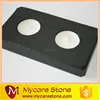 Low price rectangle riven face slate , double tea-light holder