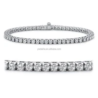 

Daihe White Cubic Zircon CN Diamond Tennis Bracelet For Women