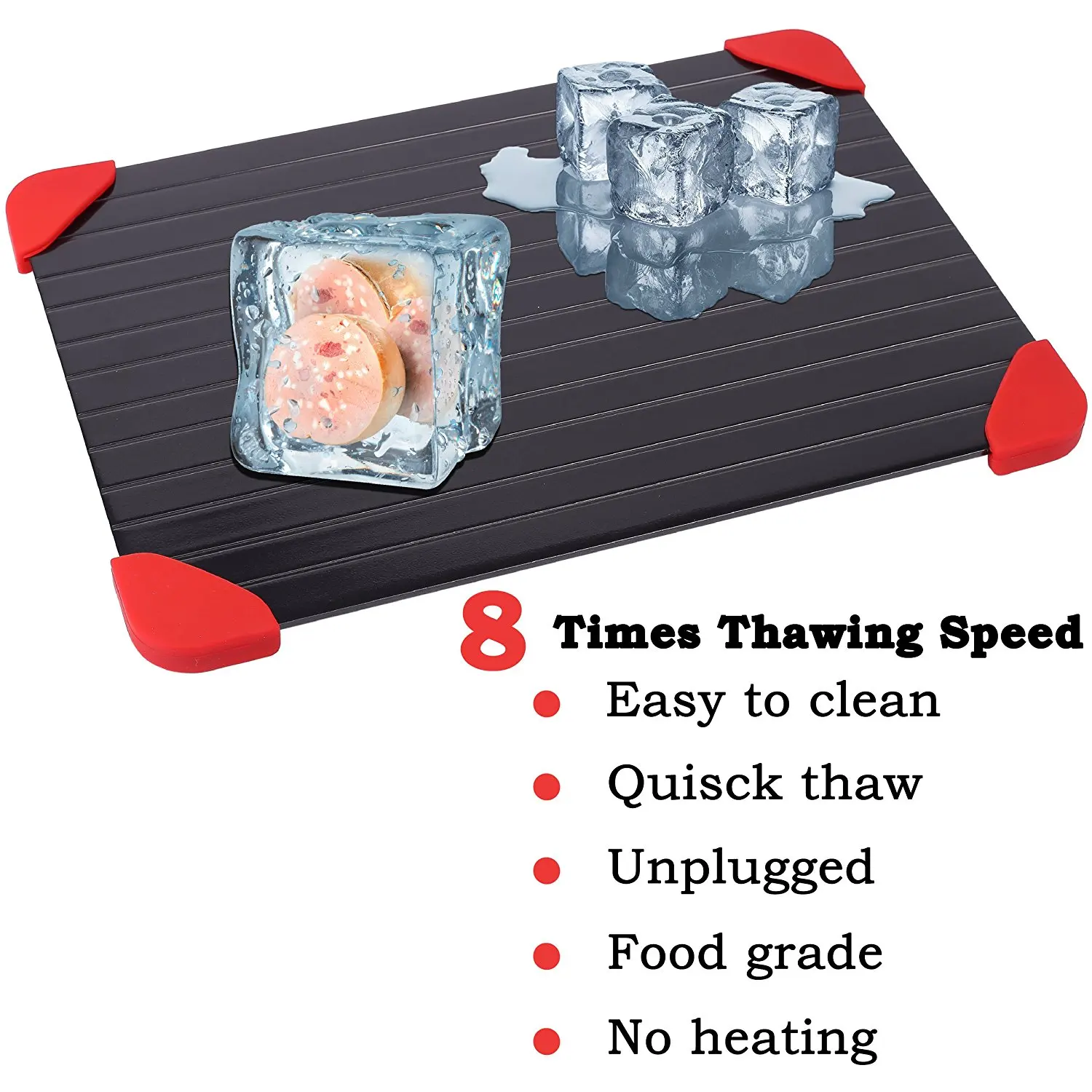 Defrosting Meat Thawing Plate Miracle Thaw Defrosting Tray With