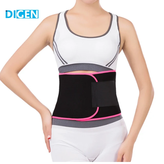 Top selling womens slimming adjustable sports neoprene black waist sweat belt for reduce weight