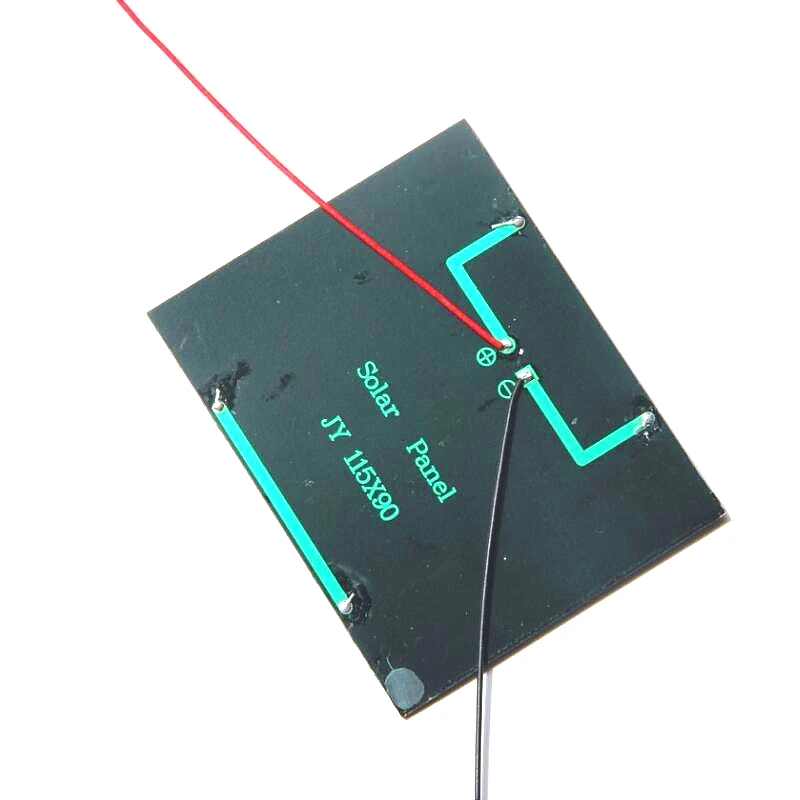 BUHESHUI Mini 1.5W 12V Solar Cell Module Polycrystalline Solar Panel+Cable Wire DIY Solar Battery Charger Study 115*90*3MM Epoxy
