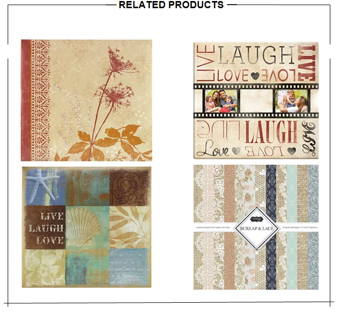 Custom Promotional Factory Bulk Production Paper Scrapbook Kit Gift Wrapping Full Color Printing