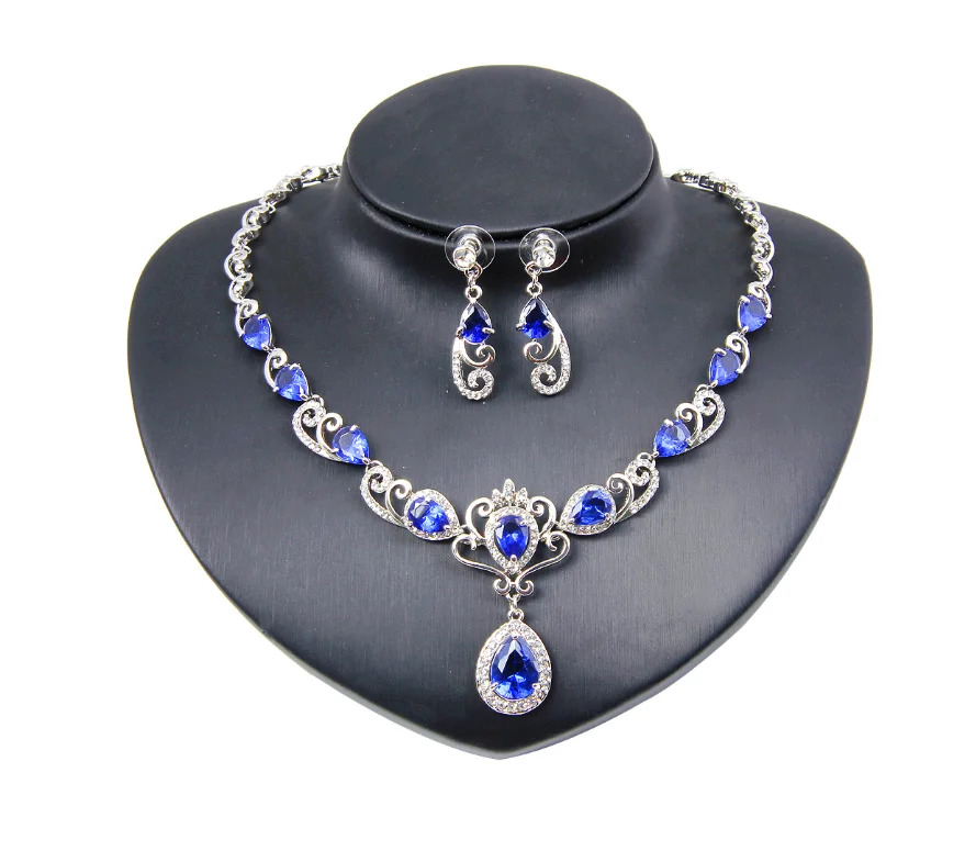 

925 sterling silver&gold plated women jewelry set