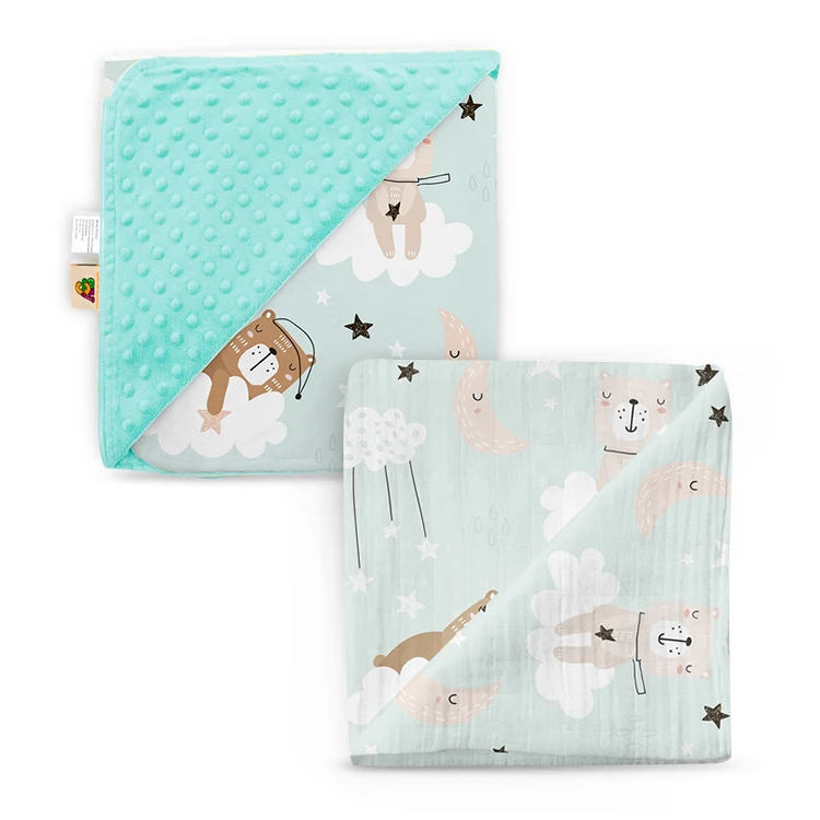 Super Soft Organic Bamboo Fabric Swaddle Organic Muslin Baby Blanket