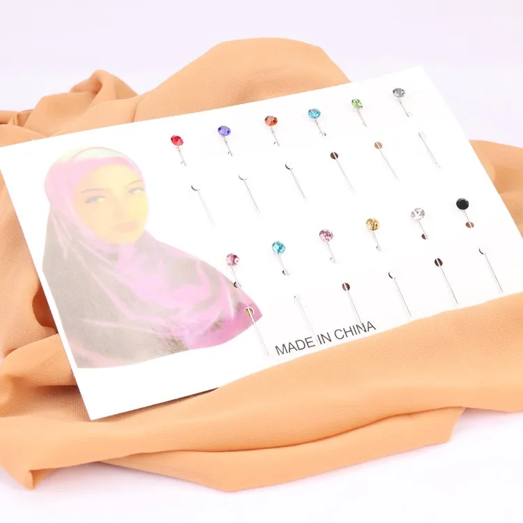 Round Crystal Safety Hijab Scarf Pins Buy Hijab Scarf Pins,Hijab Pins