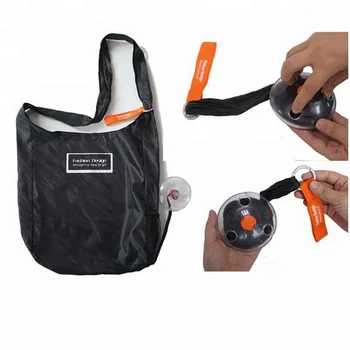 black foldable shopping bag