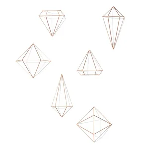 Image of Modern Design Prisma metal wall art home decor, Set of 6