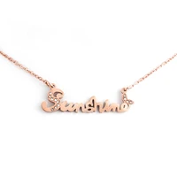 

Christmas Custom Name Ladies Jewelry Pendant 24k Gold Stainless Steel Chain Necklace Charm Women