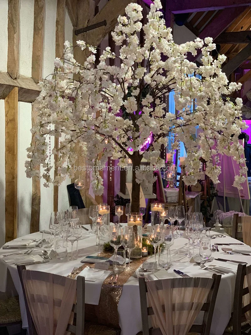 Wholesale Artificial Silk Cherry Blossom Table Wedding Centerpiece