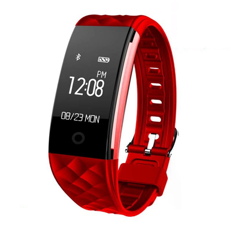 

fit wristwatch fitness tracker wearable accessories heart rate monitor smart watch S2 with SDK for Android IOS, Black;white;red