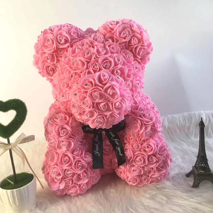 rose teddy bear real
