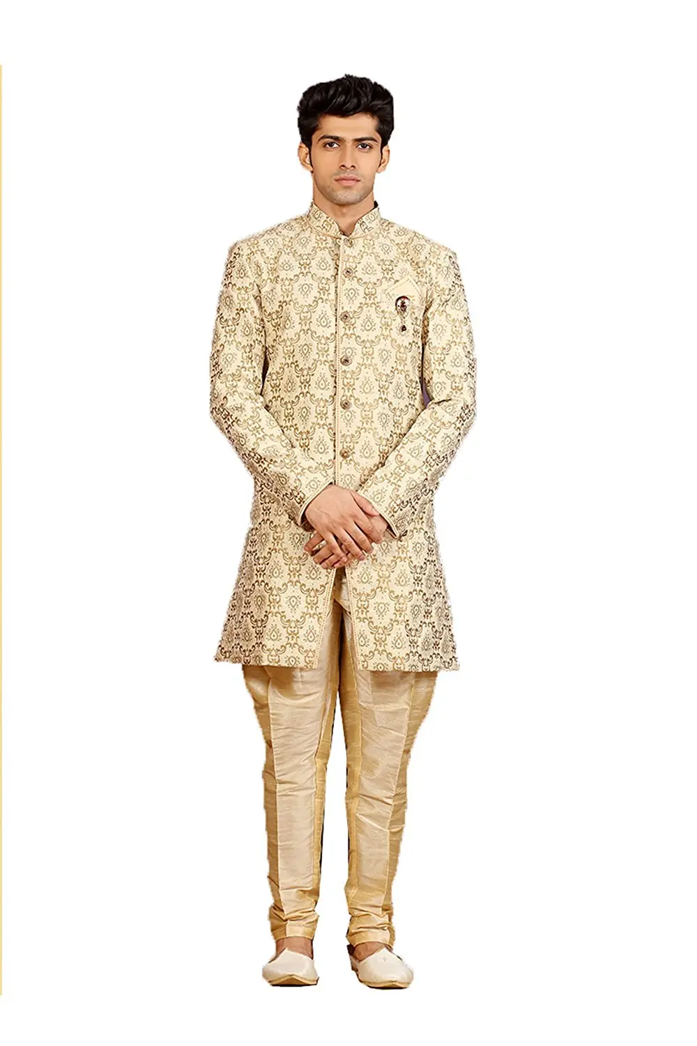 Da Facioun Indian Designer Partywear Traditional Ethnic Mens Achkan.