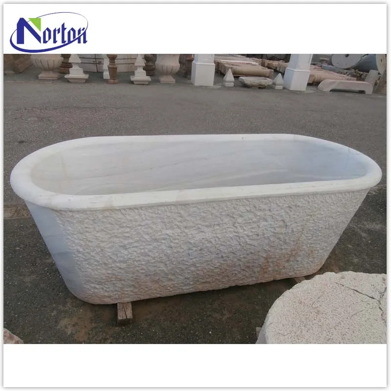 Nice White Marble Bathtubs Freestanding Round Solid Natural Stone