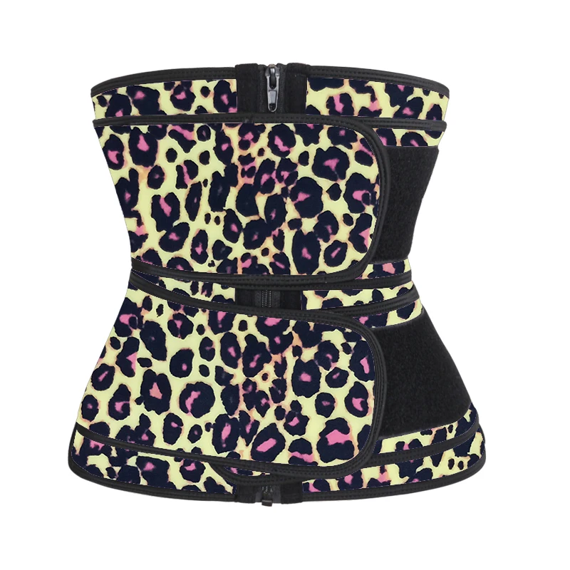 

Yellow Double Straps Latex Waist Trainer With Elastic Strap