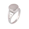 new design simplify round shaped glossy urn cremation rings jewelry women missing loved ones color 925 silver rings for men