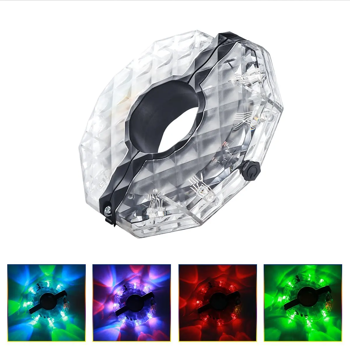 USB Rechargeable Bike Wheel Hub Lights, Oenbopo Waterproof Colorful Cycling Bike Wheel Decoration Light Bicycle Spoke Lights Safety Warning Tire Lamp