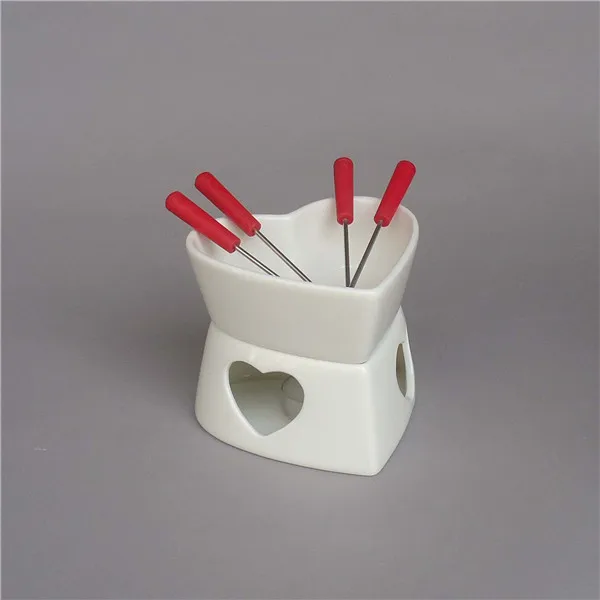 Easy clean grace chocolate melting pots cheap stontware cheese fondue for gathering 