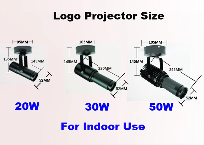 Super Bright High Definition Advertisement Outdoor 30W Led Logo Projector Lights IP65 10W 20W 50W 60W