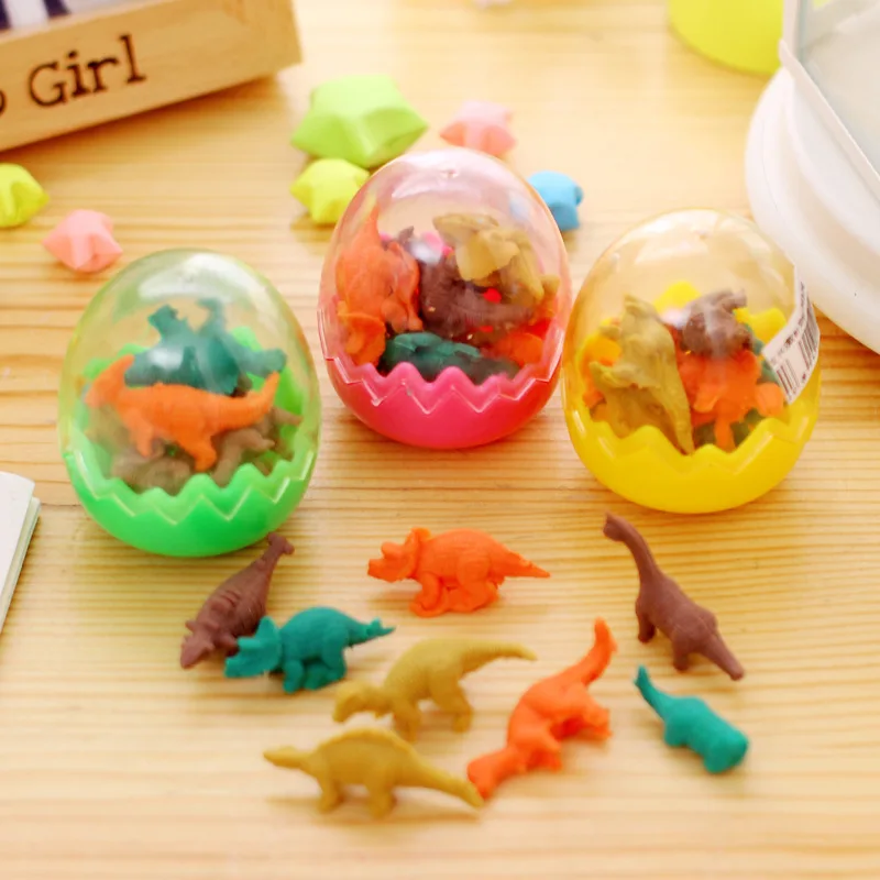 
Mini Cute Dinosaur Egg Eraser Kawaii TPR Rubber Eraser For Kids Girls Gift Cartoon Correction Supplies 